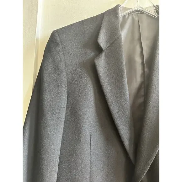 Bernhard Altmann Courture 100% Cashmere Blazer Jacket Black Size 46L Vintage